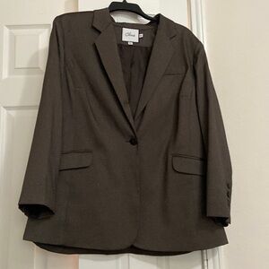 Classic Chaus Plus Size Women’s Business Suit in brown - blazer and skirt 18W